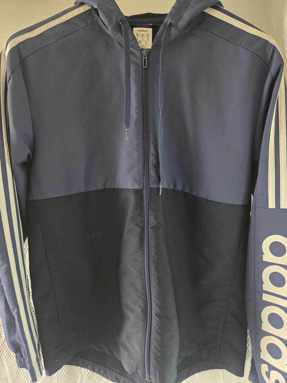 adidas Navy and Black Hooded Performance Jacket